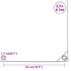 Presenning grønn 2,5x4,5 m 650 g/m²