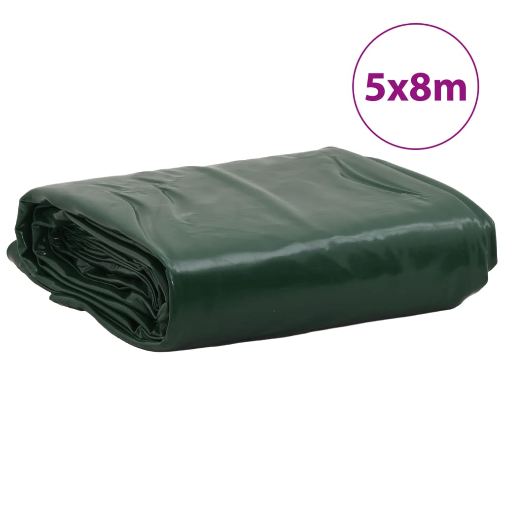 Presenning grønn 5x8 m 650 g/m²
