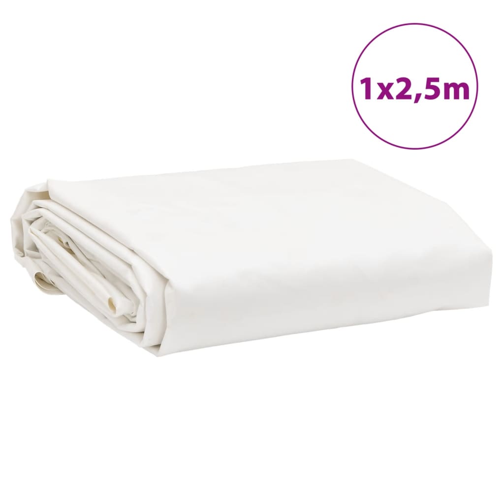 Presenning hvit 1x2,5 m 650 g/m²