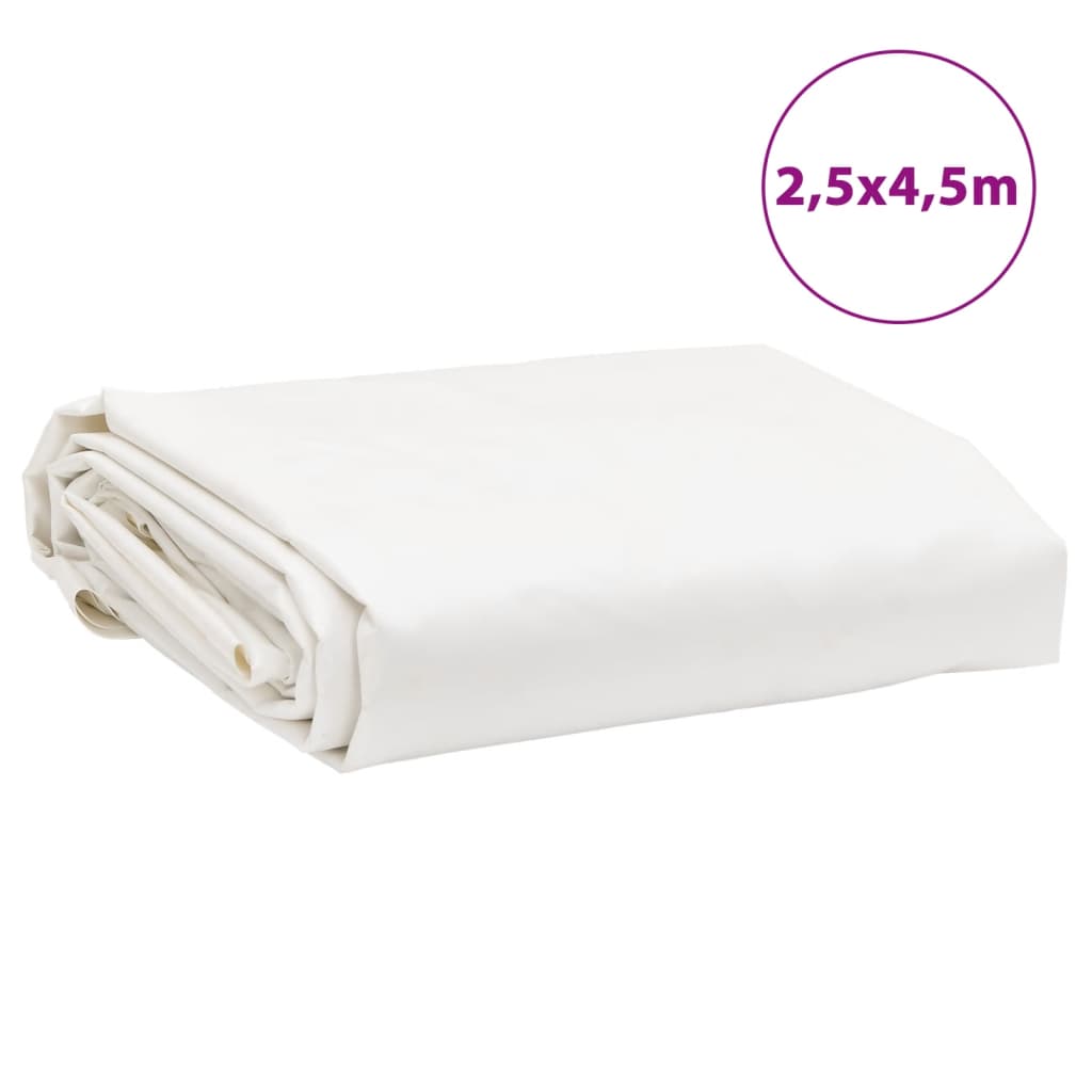 Presenning hvit 2,5x4,5 m 650 g/m²