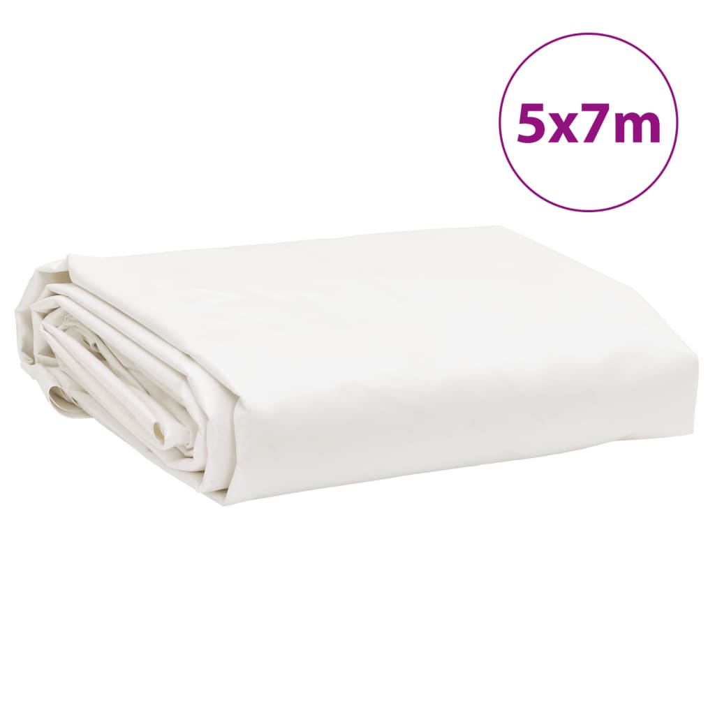 Presenning hvit 5x7 m 650 g/m²