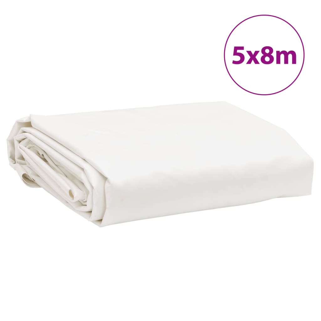 Presenning hvit 5x8 m 650 g/m²