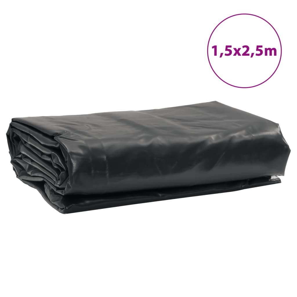 Presenning svart 1,5x2,5 m 650 g/m²