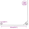 Presenning svart 1,5x2,5 m 650 g/m²