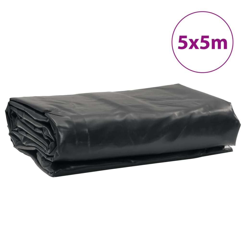 Presenning svart 5x5 m 650 g/m²
