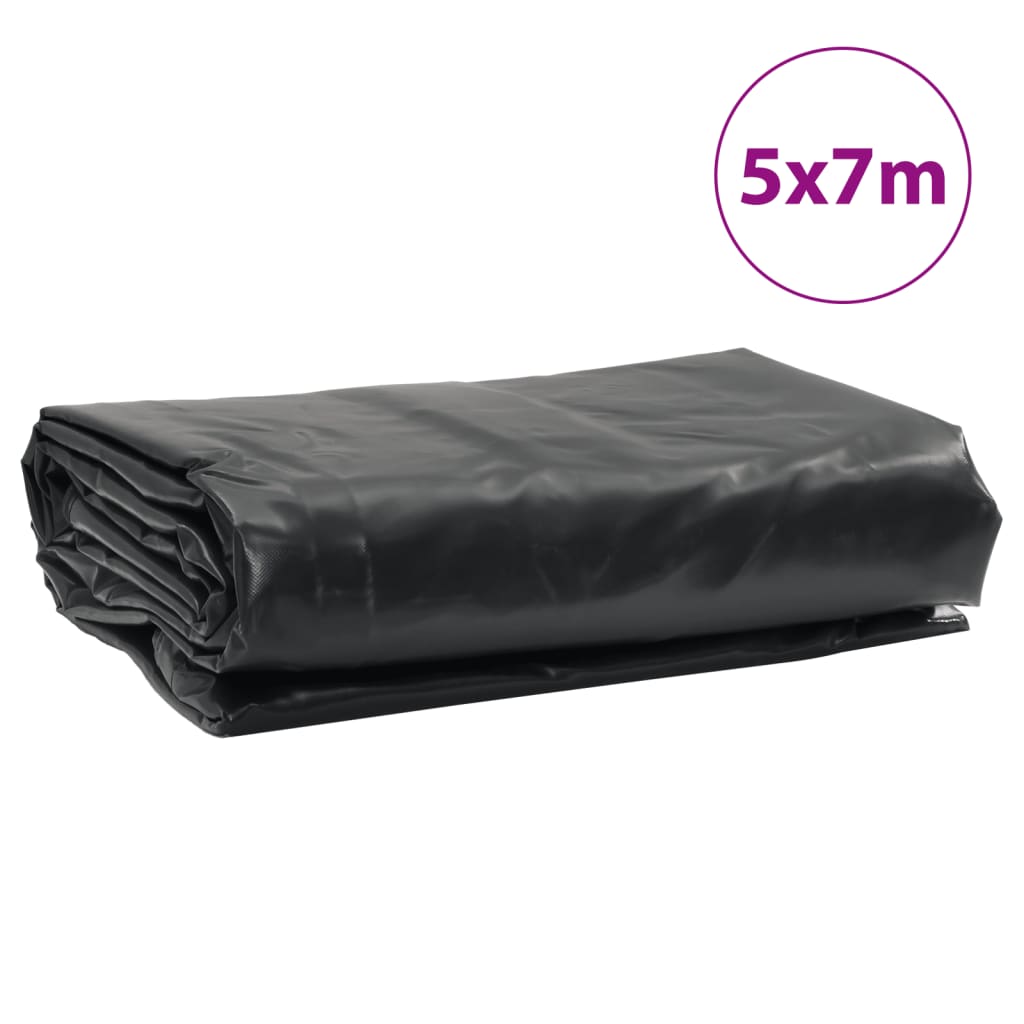 Presenning svart 5x7 m 650 g/m²