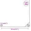 Presenning antrasitt 1,5x10 m 650 g/m²