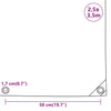 Presenning antrasitt 2,5x3,5 m 650 g/m²