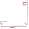 Presenning antrasitt 3,5x5 m 650 g/m²