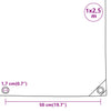 Presenning antrasitt 1x2,5 m 650 g/m²