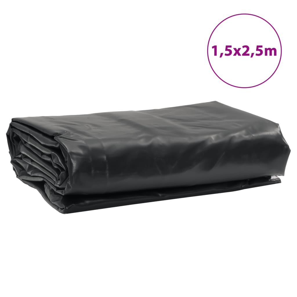 Presenning antrasitt 1,5x2,5 m 650 g/m²
