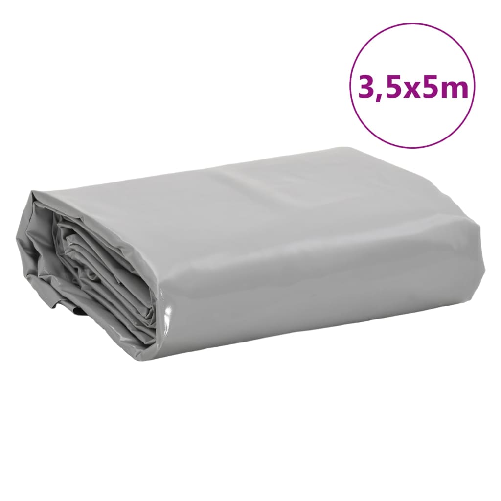 Presenning grå 3,5x5 m 650 g/m²