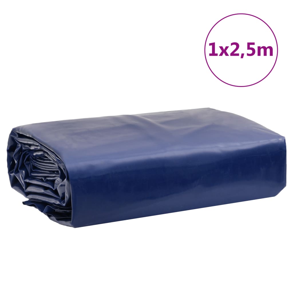 Presenning blå 1x2,5 m 650 g/m²