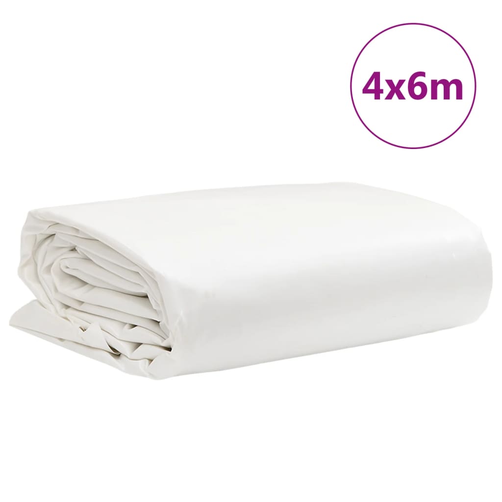 Presenning hvit 4x6 m 650 g/m²