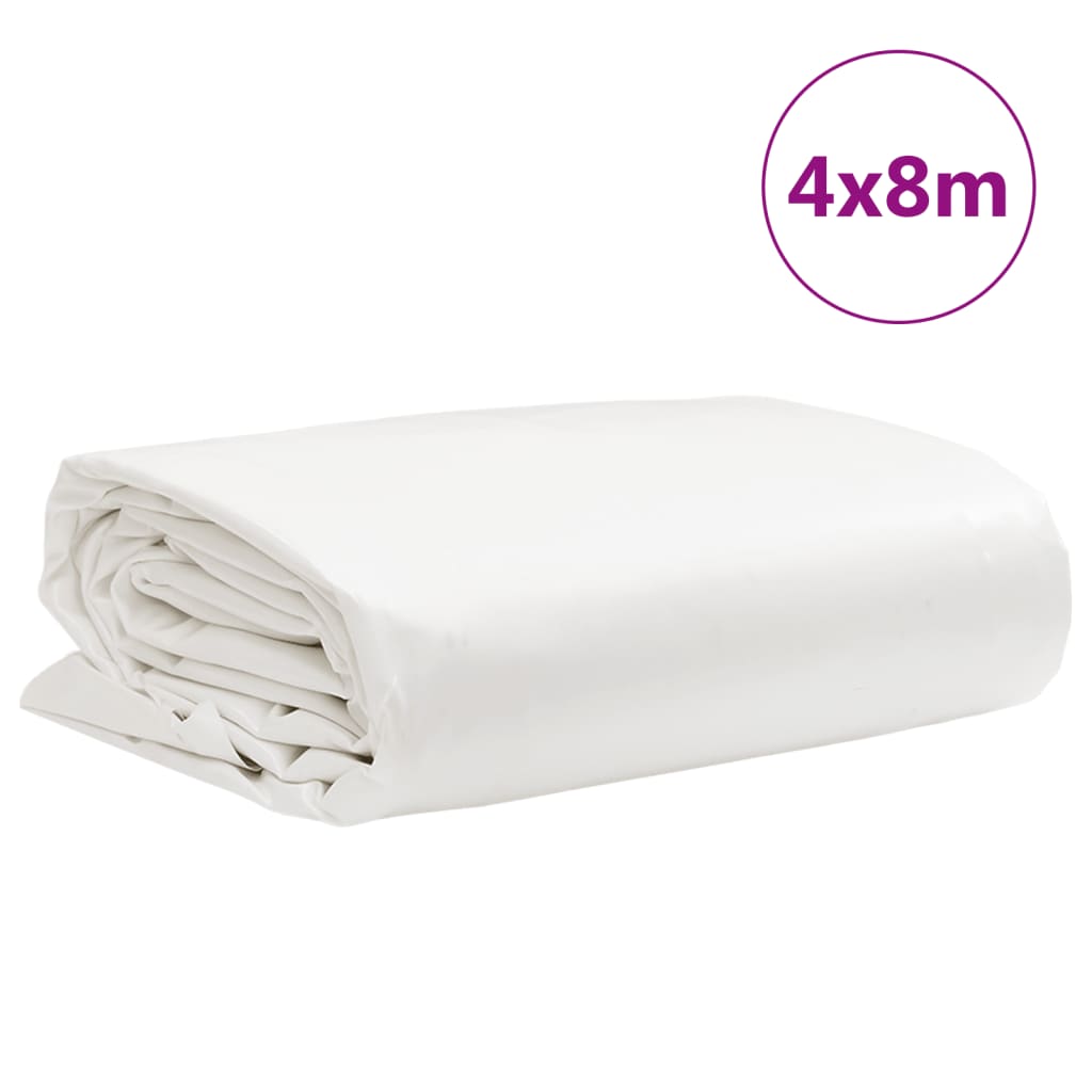 Presenning hvit 4x8 m 650 g/m²
