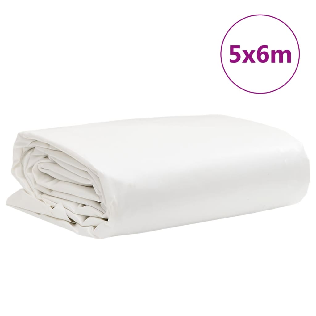 Presenning hvit 5x6 m 650 g/m²