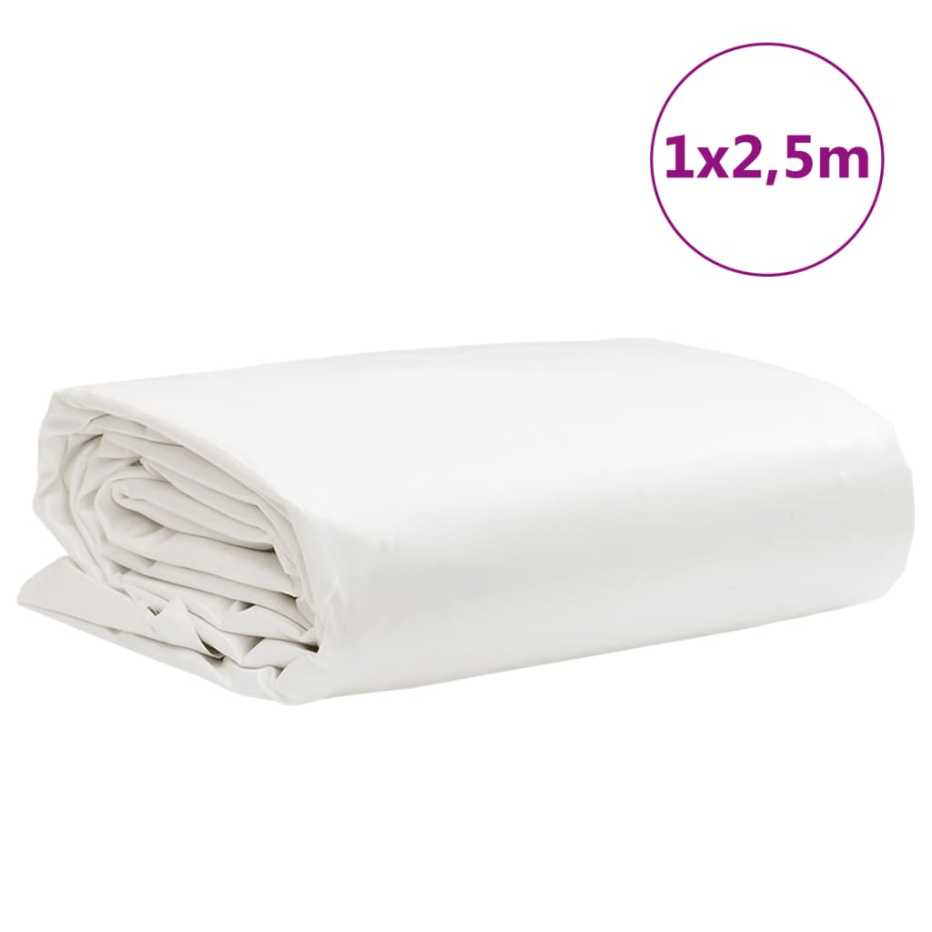 Presenning hvit 1x2,5 m 650 g/m²