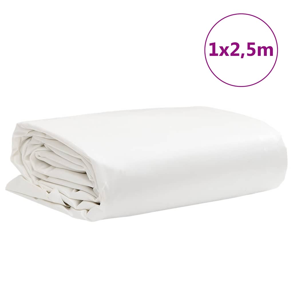 Presenning hvit 1x2,5 m 650 g/m²