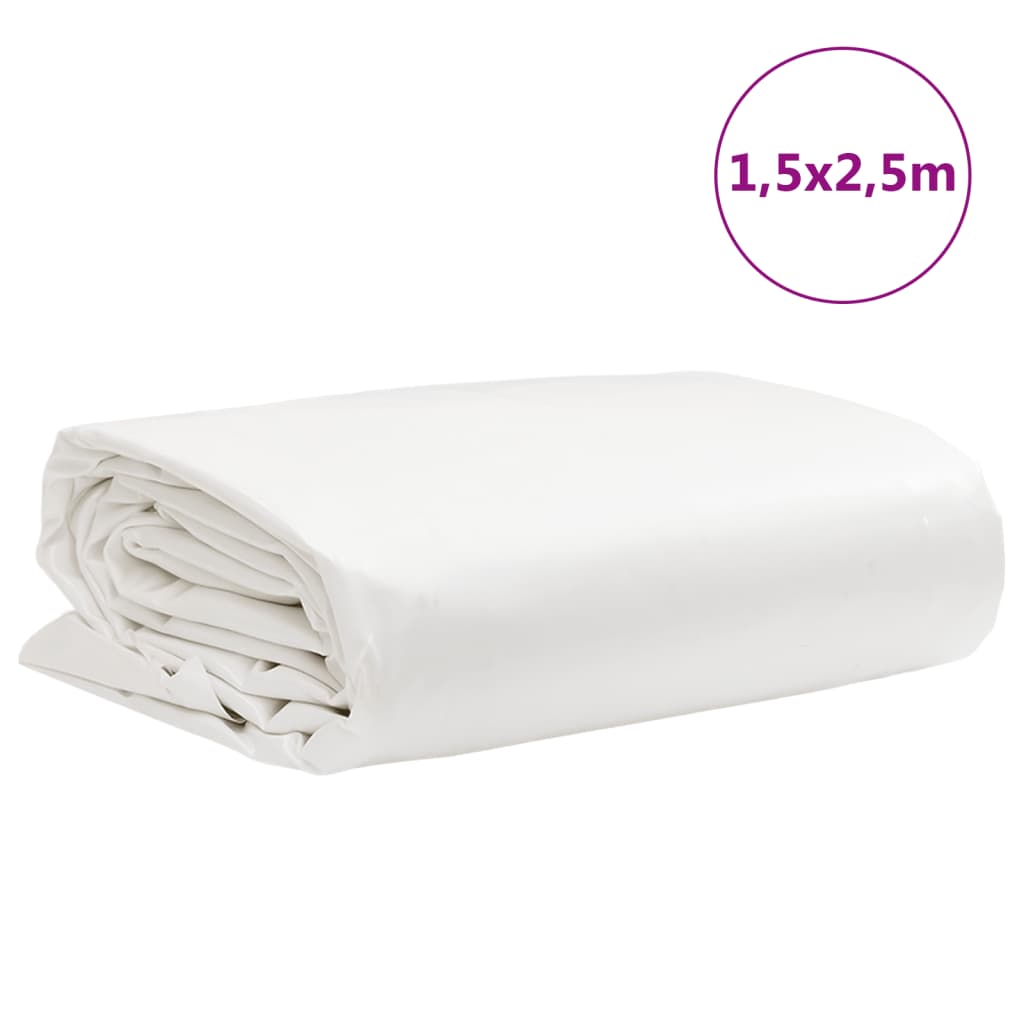 Presenning hvit 1,5x2,5 m 650 g/m²