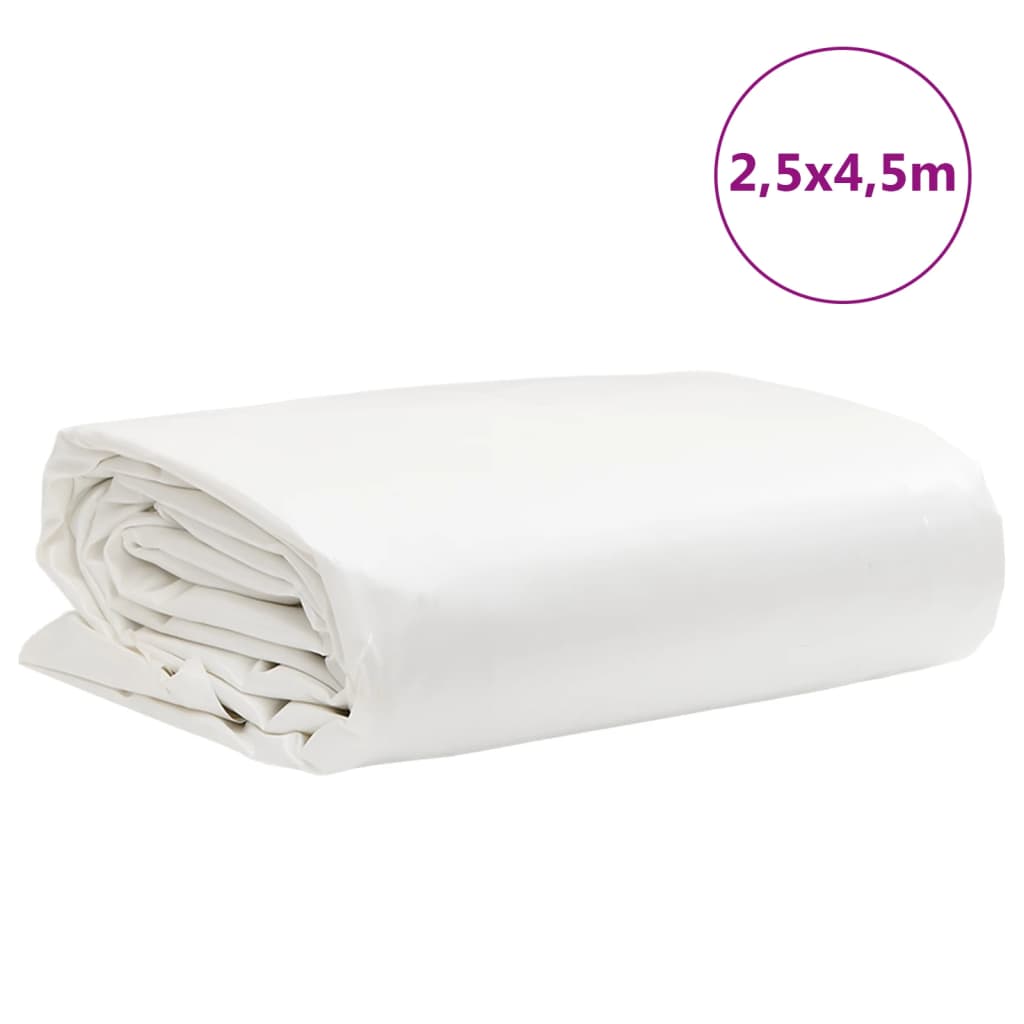 Presenning hvit 2,5x4,5 m 650 g/m²