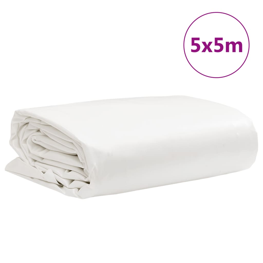 Presenning hvit 5x5 m 650 g/m²
