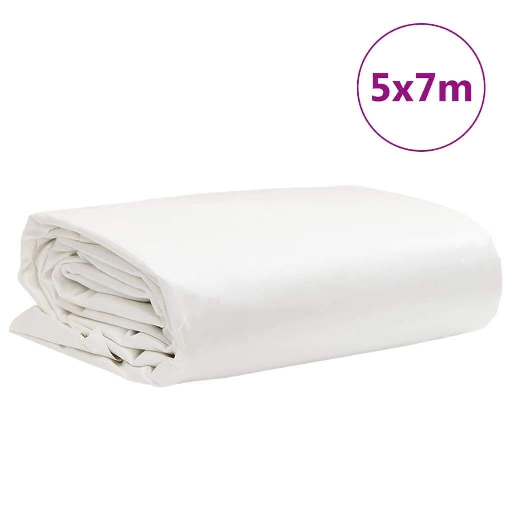 Presenning hvit 5x7 m 650 g/m²