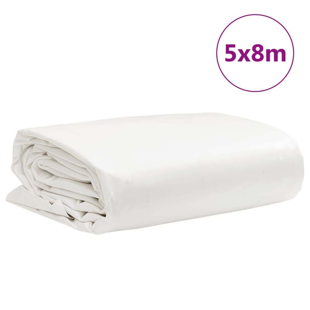 Presenning hvit 5x8 m 650 g/m²
