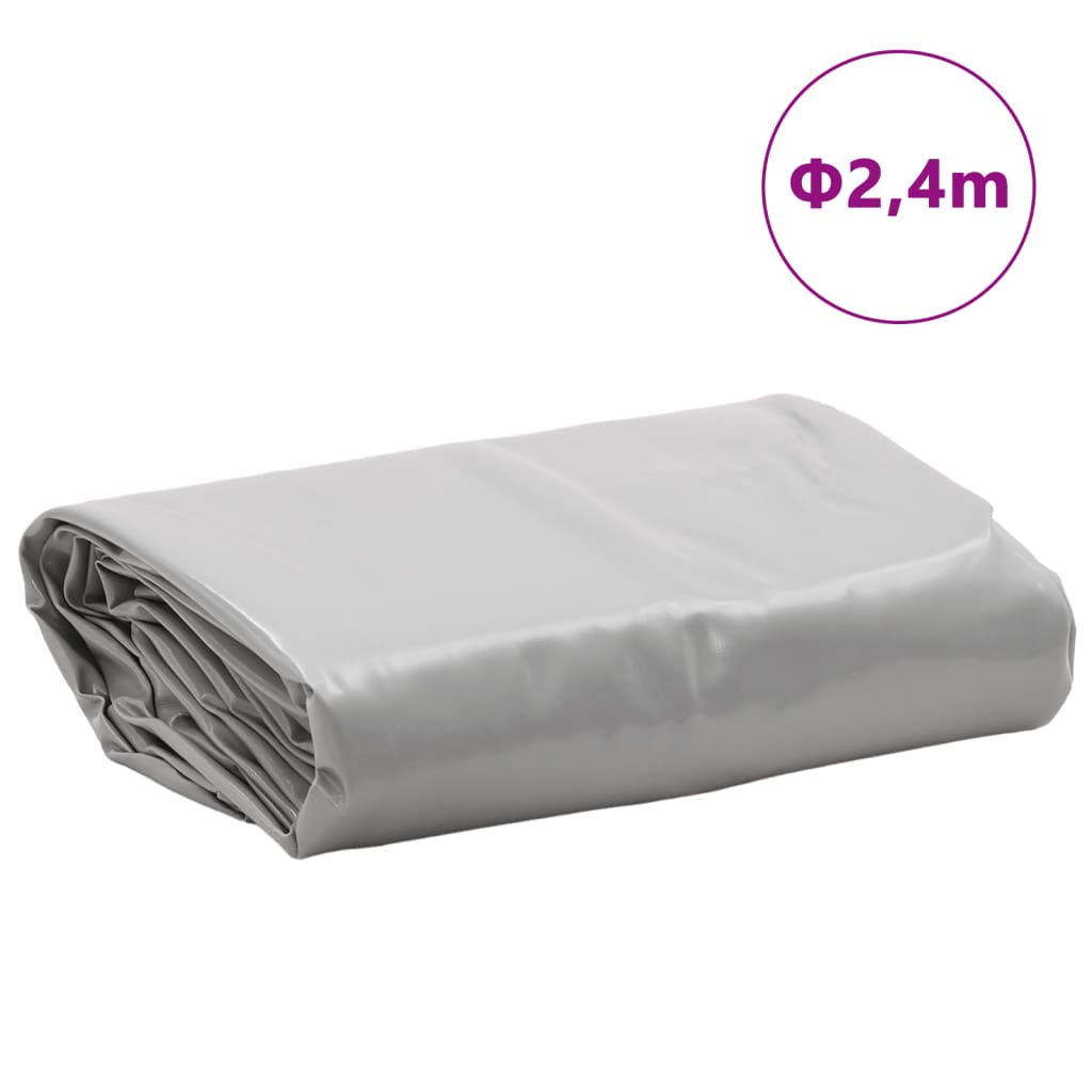 Presenning grå Ø 2,4 m 650 g/m²