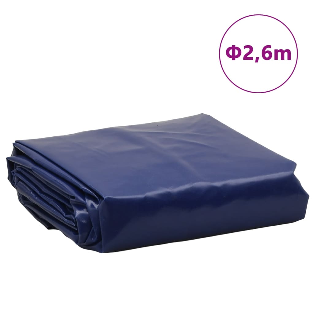 Presenning blå Ø 2,6 m 650 g/m²