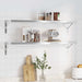 Vegghyller 2 stk 100x23,5 cm sølv rustfritt stål vidaXL