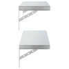 Vegghyller 2 stk 75x23,5 cm sølv rustfritt stål