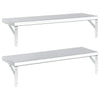 Vegghyller 2 stk 75x23,5 cm sølv rustfritt stål