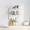 Vegghyller 2 stk 50x40 cm sølv rustfritt stål