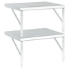 Vegghyller 2 stk 50x40 cm sølv rustfritt stål