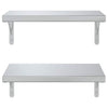 Vegghyller 2 stk 50x30 cm sølv rustfritt stål