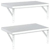 Vegghyller 2 stk 50x30 cm sølv rustfritt stål