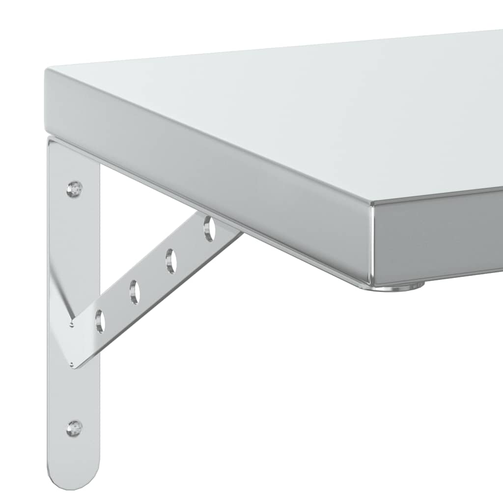 Vegghyller 2 stk 50x30 cm sølv rustfritt stål vidaXL