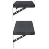 Vegghyller 2 stk 100x23,5 cm svart rustfritt stål