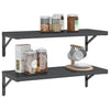 Vegghyller 2 stk 75x30 cm svart rustfritt stål