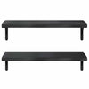 Vegghyller 2 stk 75x30 cm svart rustfritt stål