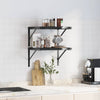 Vegghyller 2 stk 50x40 cm svart rustfritt stål