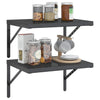 Vegghyller 2 stk 50x40 cm svart rustfritt stål