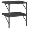 Vegghyller 2 stk 50x40 cm svart rustfritt stål