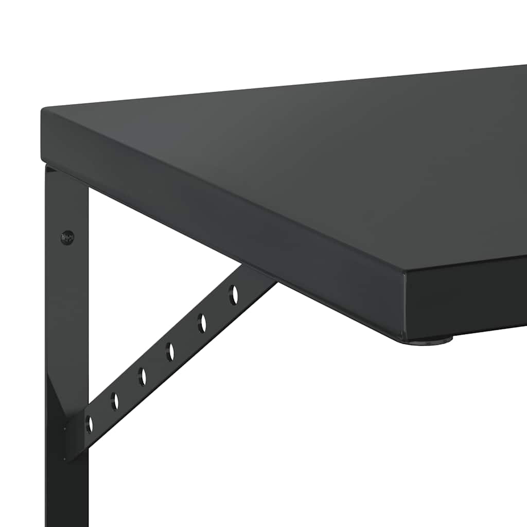 Vegghyller 2 stk 50x40 cm svart rustfritt stål