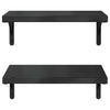 Vegghyller 2 stk 50x30 cm svart rustfritt stål