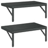 Vegghyller 2 stk 50x30 cm svart rustfritt stål