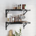 Vegghyller 2 stk 50x30 cm svart rustfritt stål