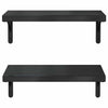 Vegghyller 2 stk 50x23,5 cm svart rustfritt stål