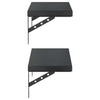 Vegghyller 2 stk 50x23,5 cm svart rustfritt stål