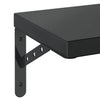 Vegghyller 2 stk 50x23,5 cm svart rustfritt stål